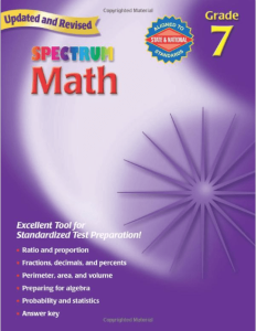 Rich Results on Google's SERP when searching for 'Spectrum Math Workbook 7'