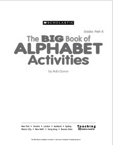 Rich Results on Google's SERP when searching for ' The BIG Book of Alphabet Activities by Ada Goren'