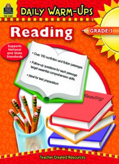 Daily Warm-Ups Reading, Grade 3 Enhanced E-book