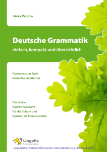 Deutsche Grammatik Einfach Kompakt Und übersichtlich