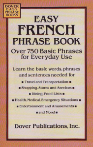 Easy French Phrase Book Over 750 Phrases for Everyday Use