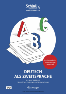 Deutsch als Zweitsprache Alphabetisierung für Jugendliche und junge Erwachsene